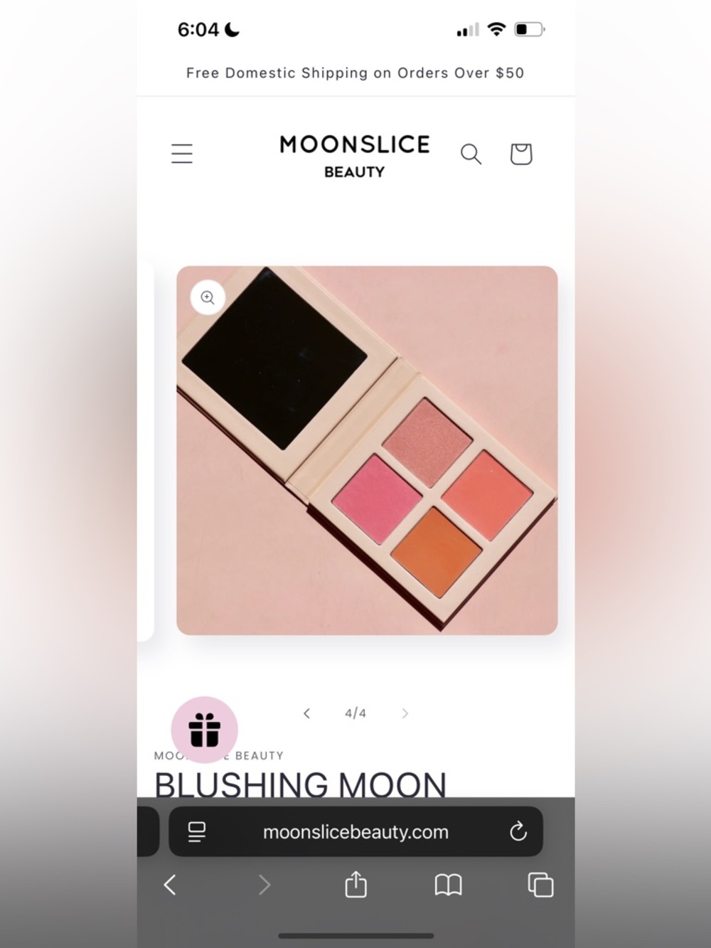 Moonslice Beauty Blushing Moon, 4 Universal Blushers, NIB, Brand New - Picture 5 of 5